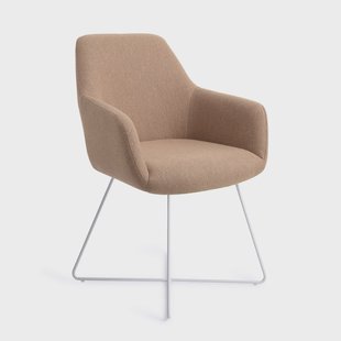 Jesper Home Eetkamerstoel 'Hiroo' Cross White, kleur Whisper Wheat