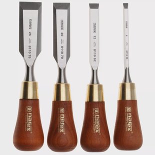 Narex Wood Line Plus Butt Chisel Set 853750, beitelset 6-12-20-26 mm, 4-delig