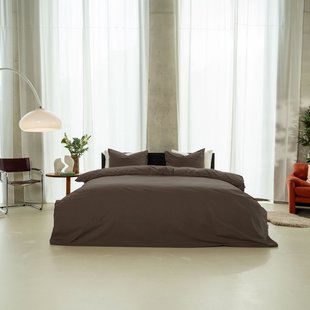 Kayori dekbedovertrek Puro katoenperkal - Chocolade