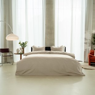 Kayori dekbedovertrek Puro katoenperkal - Zand