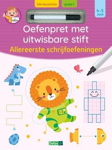 Oefenpret met uitwisbare stift - Allereerste schrijfoefeningen (4-5 j.)