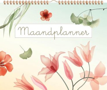 Maandplanner transparante bloemen