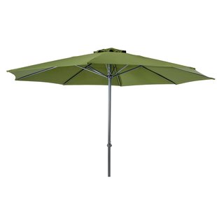 Central Park Stokparasol Sunny - D 336cm - Groen - Met Opwindmechanisme 180g/m² Aluminium Mast