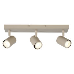 Lucide Opbouwspot Amigo - Taupe - 10cm - 3xgu10