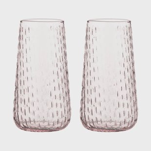 Marimekko Syksy long tumblerglas 2-pack Light pink