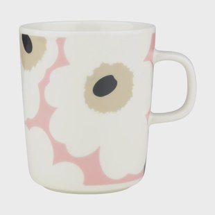 Marimekko Unikko mok 25 cl Off white-pink-sand-charcoal