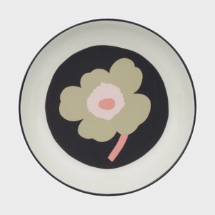 Marimekko Unikko diep bord Ø20,5 cm Off white-charcoal-sand-pink