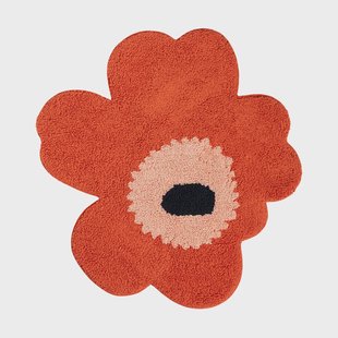 Marimekko Unikko badmat 73x74 cm Orange red-powder-charcoal