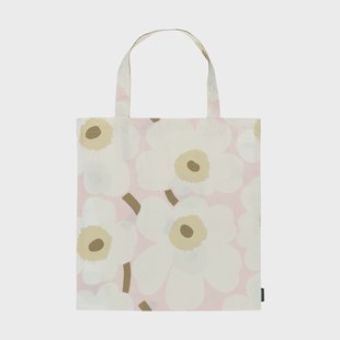 Marimekko Pieni Unikko tas 44x43 cm Pink-off white-sand