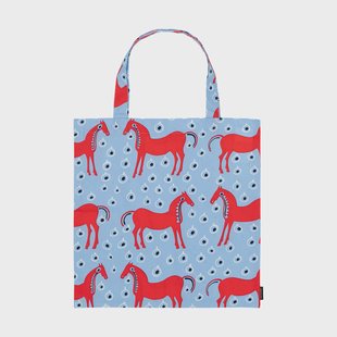 Marimekko Musta Tamma tas 44x43 cm Light blue-red-black