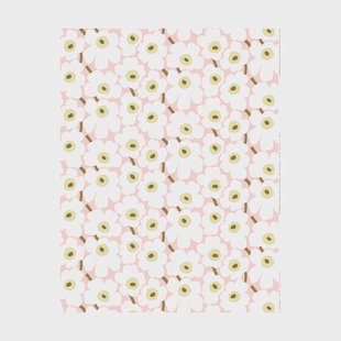 Marimekko Pieni Unikko gecoat tafelzeil Pink-natural white-sand