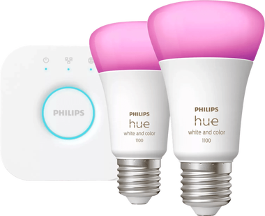 Philips Hue White and Color Starter Pack met 2 lampen + Bridge