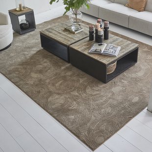 Rivièra Maison Vloerkleed 'Delfina' 200 x 290cm, kleur Taupe