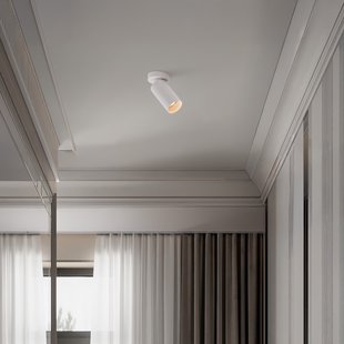 Nova Luce Oso - opbouwspot - Ø 7 x 13 cm - wit