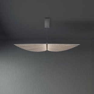 Quintiesse LED hanglamp SERAPH, matzwart, lengte 105 cm, metaal