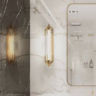 Quintiesse LED wandlamp ESPADA goud geborsteld Breedte 70 cm Metaal IP44