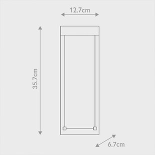 Quintiesse LED buiten wandlamp KABO, zwart, hoogte 36 cm, metaal, IP44