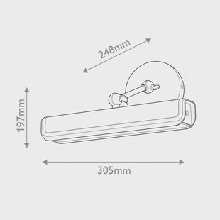 Quintiesse LED wandlamp VALISE, bruin/oud messing, 31 cm, kunstleer