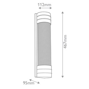 Quintiesse wandlamp WILLARD, oud messing, hoogte 47 cm Metaal/glas 2x E14