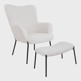 Fauteuil Glasgow met krukje | House Nordic