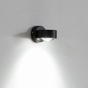 Lindby wandlamp Jyla, zwart, fitting onderaan