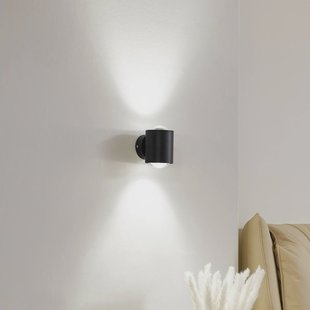 Lindby wandlamp Jyla, zwart, up/down