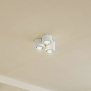 Lindby Downlight Jyla, 3-lamps, mat wit, GX53