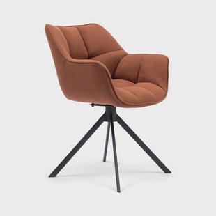 Rivièra Maison Draaibare Eetkamerstoel 'Carnaby' kleur Autumn Brown