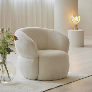 Rivièra Maison Fauteuil 'San Remo' Bouclé, kleur Simply White