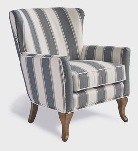 Rivièra Maison Fauteuil 'Cavendish', kleur Blue Stripe