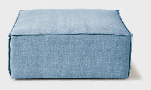 Rivièra Maison Hocker 'The Jagger' Cotton, kleur Ice Blue