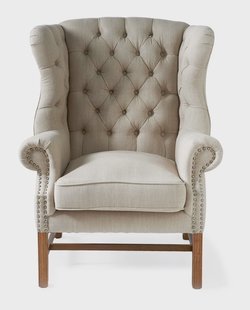 Rivièra Maison Fauteuil 'Franklin Park' Linen, kleur Flax