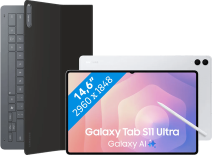 Samsung Galaxy Tab S11 Ultra 14,6 inch 512GB Wifi Zilver + Toetsenbord Hoes QWERTY