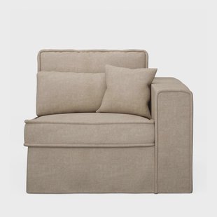 Rivièra Maison Modulaire Bank 'Metropolis' Corner Arm Rechts, Cotton, kleur Naturel