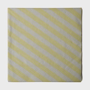 DBKD Stripe papieren servet 33x33 cm 20-pack Creme