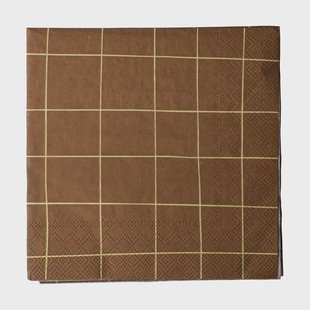 DBKD Square papieren servet 33x33 cm 20-pack Brown