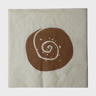 DBKD Bulle papieren servet 20-pack Creme-Brown, 33x33 cm