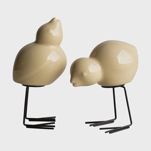 DBKD DBKD Swedish Birds paasdecoratie 2-pack Shiny yellow