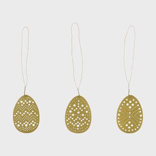 House Doctor Cut paasornament 3-delig Antiek messing