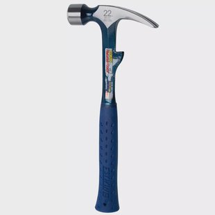 Estwing E6-22T Hammertooth Straight Claw Hammer 02-41VE622T Shock Reduction Grip, klauwhamer 624 gram
