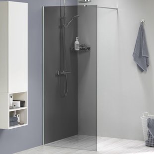 Sealskin Inloopdouche Mix&match 88x200cm - Geborsteld Rvs Profiel - 8 Mm Rookglas