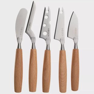 Boska Amigo Cheese Knife Set Small 306940 beukenhout, 5-delige kaasmessenset