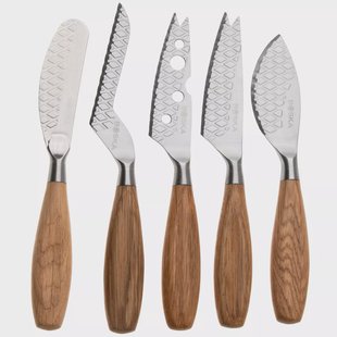 Boska Oslo+ Cheese Knife Set Small 320375 eikenhout, 5-delige kaasmessenset