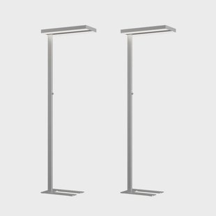 Logan Basic LED vloerlamp zilver set van 2 6000 lm Arcchio - Werkkamer / Kantoor - Modern - Aluminium - Meerdere lampen