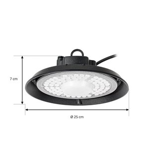 PRIOS LED hal spot Maikel, zwart, IP65, Highbay