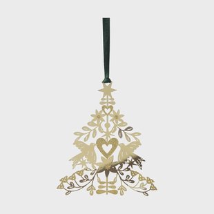 Pluto Design Folk tree decoratiehanger Goudkleurig