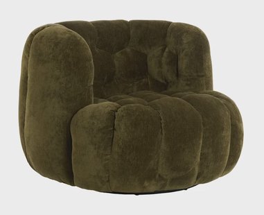 Light & Living Fauteuil 'Amara' Velvet, kleur Olijfgroen