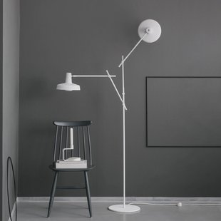 Arigato VloerLamp Dubbel Wit GRUPA - Werkkamer / Kantoor - Metaal - Meerdere lampen