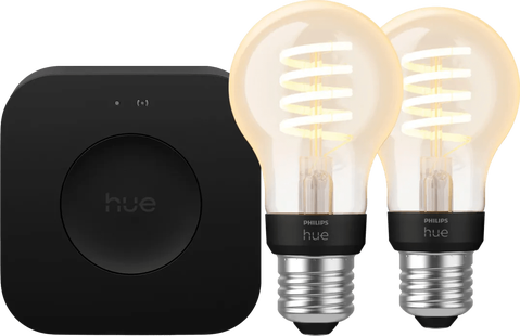 Philips Hue Filament White Ambiance Standaard Duo Pack + Bridge Pro