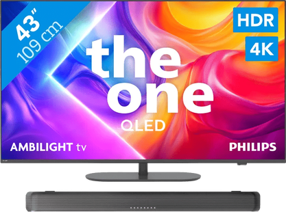 Philips Ambilight 43'' PUS9000 QLED 4K (2025) + Philips TAB5109